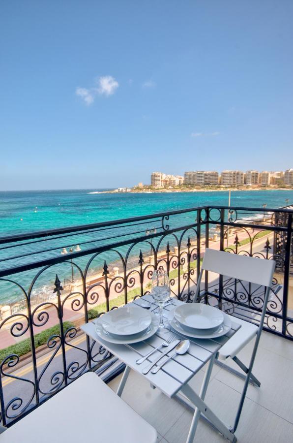 St Julians 2 Bedroom Apartment With Commanding Seaviews By Shortletsmalta San Ġiljan Extérieur photo